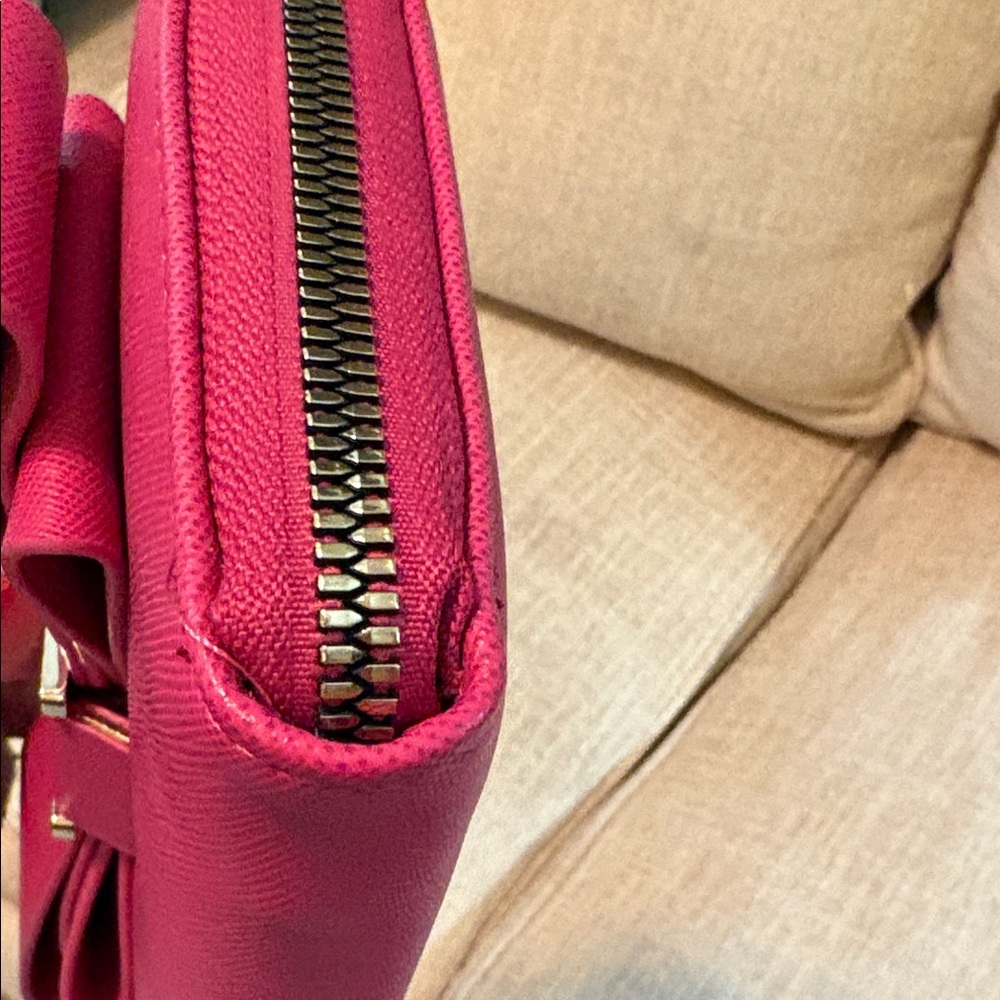 Betsey Johnson Fuchsia Clutch with Bow Detail - Picture 5 of 14